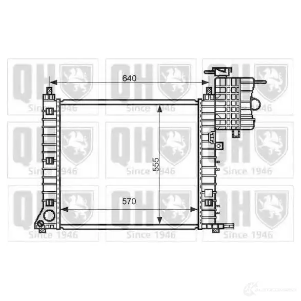 Радиатор охлаждения двигателя QUINTON HAZELL 5050438134155 2 2G8DJT qer2426 671036