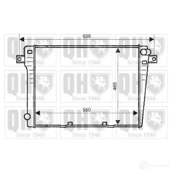 Радиатор охлаждения двигателя QUINTON HAZELL 5050438006285 qer2116 670727 ZB8L DO1