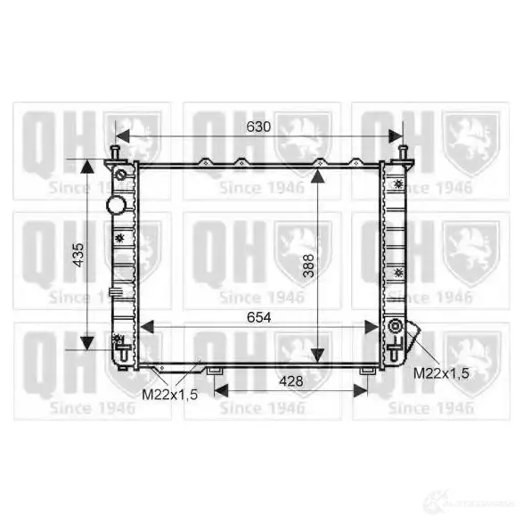 Радиатор охлаждения двигателя QUINTON HAZELL qer2163 FLCY ED 5050438006759 670774