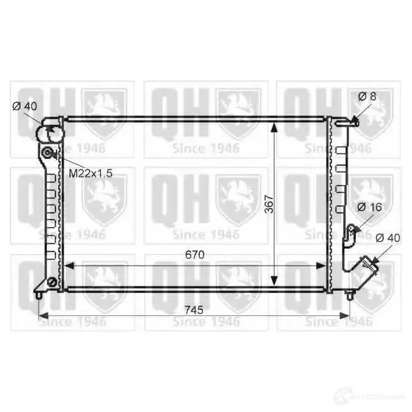 Радиатор охлаждения двигателя QUINTON HAZELL PJ5U6 X 5050438134643 671085 qer2475