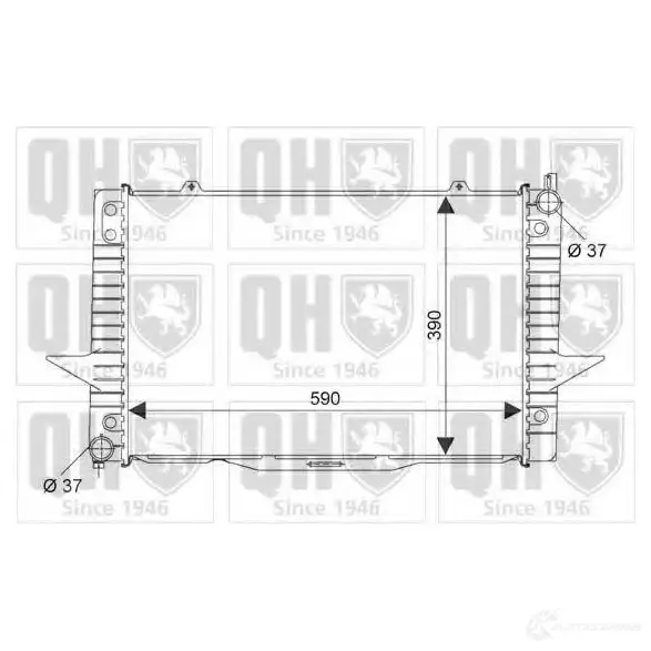 Радиатор охлаждения двигателя QUINTON HAZELL 5050438008821 Q ZSSY 670980 qer2370 изображение 0