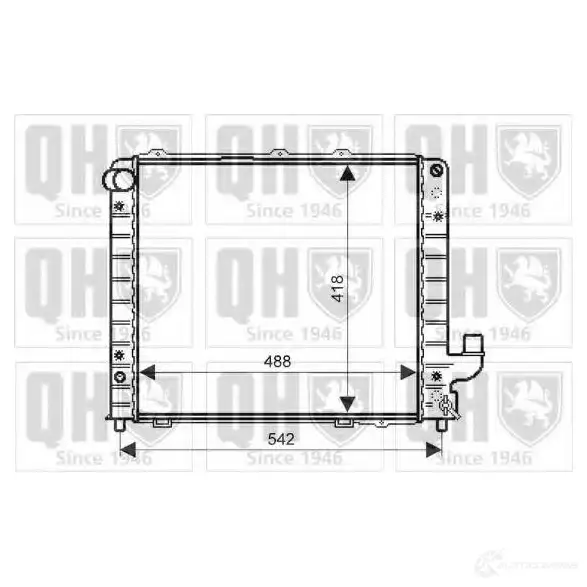 Радиатор охлаждения двигателя QUINTON HAZELL 670777 qer2166 5050438006780 6D MXCN