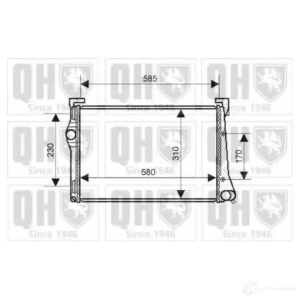 Радиатор охлаждения двигателя QUINTON HAZELL 670770 qer2159 5050438006711 8BZ7E 3