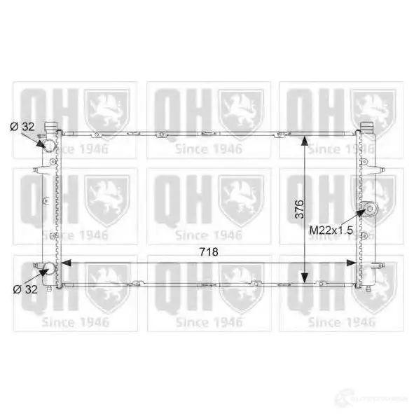 Радиатор охлаждения двигателя QUINTON HAZELL 5050438008753 670973 94D6 S qer2363 изображение 0