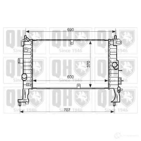 Радиатор охлаждения двигателя QUINTON HAZELL 5050438134612 671082 MJ4 G67 qer2472 изображение 0