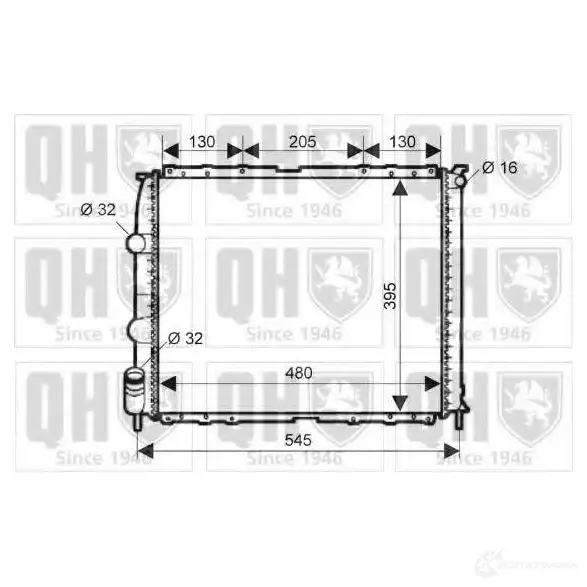 Радиатор охлаждения двигателя QUINTON HAZELL 5016594017541 670593 Y7SRV I qer1974 изображение 0