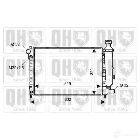 Радиатор охлаждения двигателя QUINTON HAZELL qer1858 YH3 ITIA 670484 5016593553477