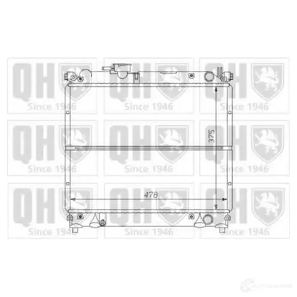 Радиатор охлаждения двигателя QUINTON HAZELL 670082 KLZ 3BU qer1369 5016593371316