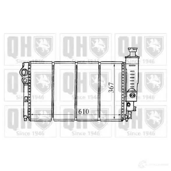 Радиатор охлаждения двигателя QUINTON HAZELL 5016593370272 669999 E80 3MH qer1271 изображение 0