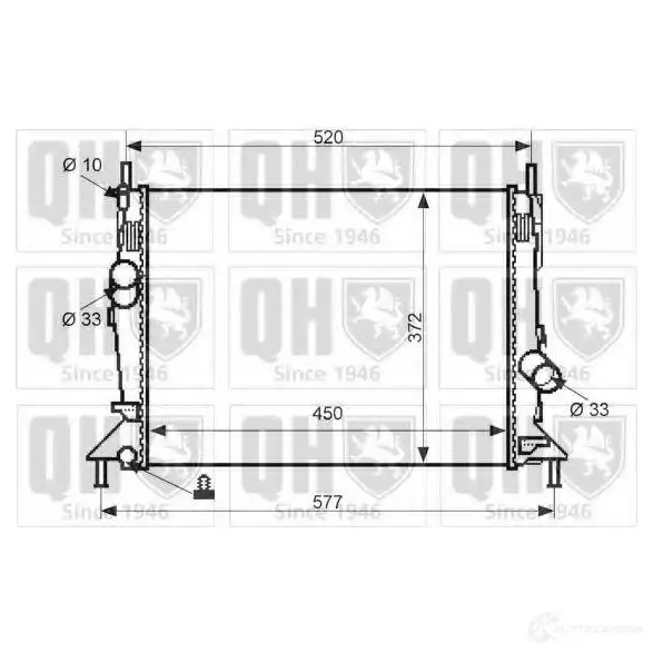 Радиатор охлаждения двигателя QUINTON HAZELL 5050438133899 671010 X6NH YP qer2400 изображение 0