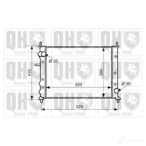 Радиатор охлаждения двигателя QUINTON HAZELL 5016594017107 qer1922 670543 UE2 HSG изображение 0