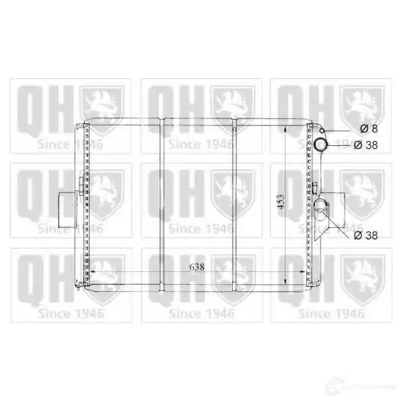 Радиатор охлаждения двигателя QUINTON HAZELL Z 47IN 670335 qer1656 5016593551558