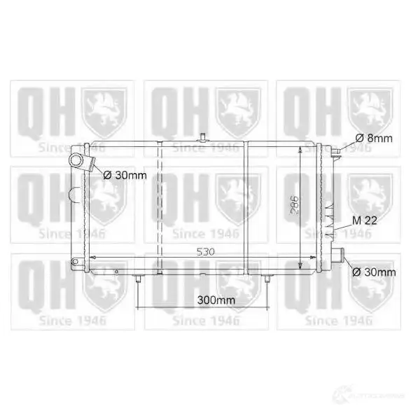 Радиатор охлаждения двигателя QUINTON HAZELL 5016593368200 qer1038 29O RMH 669827