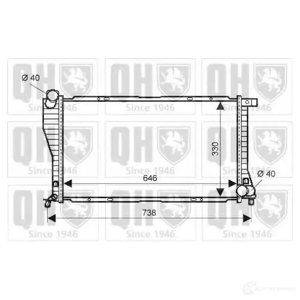 Радиатор охлаждения двигателя QUINTON HAZELL YV 42X qer1903 5016594016926 670524