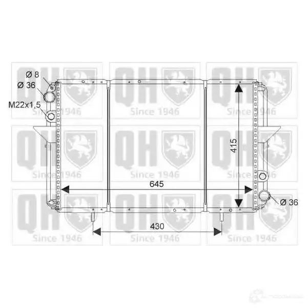 Радиатор охлаждения двигателя QUINTON HAZELL 670056 qer1336 5016593370937 5ZH30 G