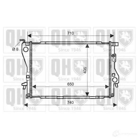 Радиатор охлаждения двигателя QUINTON HAZELL 5050438006315 670730 0CMN IJ7 qer2119