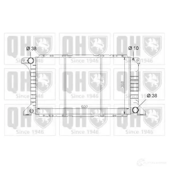 Радиатор охлаждения двигателя QUINTON HAZELL 5016593551510 qer1652 670331 59S CNA