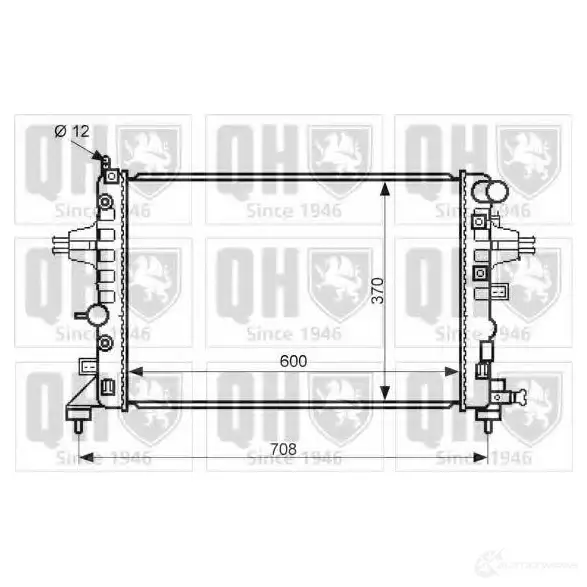 Радиатор охлаждения двигателя QUINTON HAZELL qer2460 671070 5050438134490 6CS64 3 изображение 0