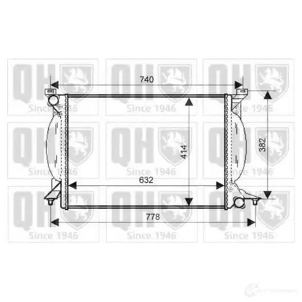 Радиатор охлаждения двигателя QUINTON HAZELL 9GL6 S qer2338 670948 5050438008500