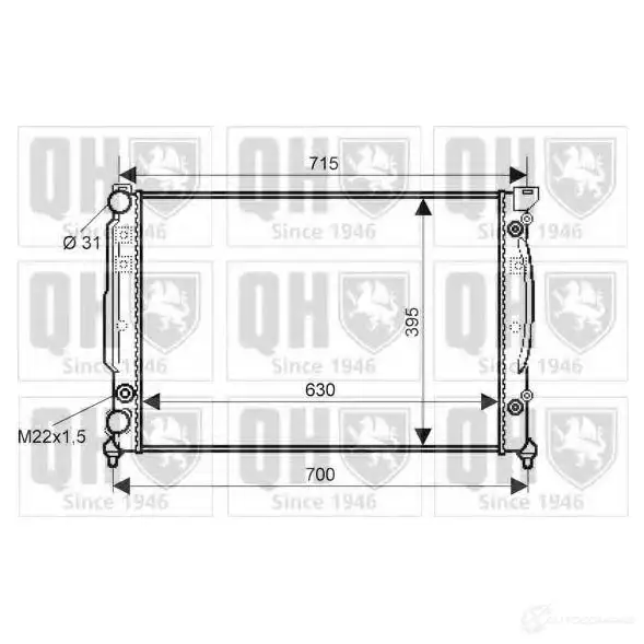 Радиатор охлаждения двигателя QUINTON HAZELL qer2333 LM PR0CL 670943 5050438008456
