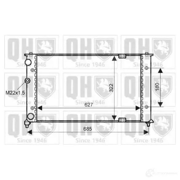 Радиатор охлаждения двигателя QUINTON HAZELL 670975 qer2365 5050438008777 FHL XF