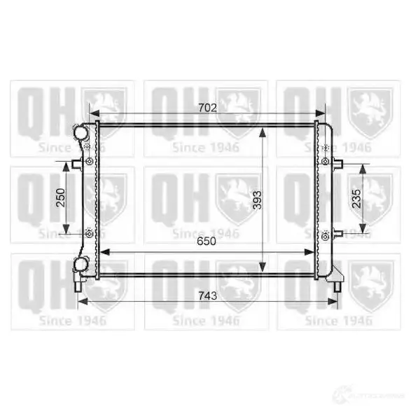 Радиатор охлаждения двигателя QUINTON HAZELL M6 6VCUF 671144 qer2534 5050438135237