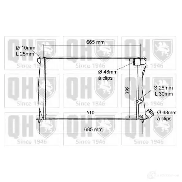 Радиатор охлаждения двигателя QUINTON HAZELL qer1066 5016593368415 KJL 5W 669843 изображение 0