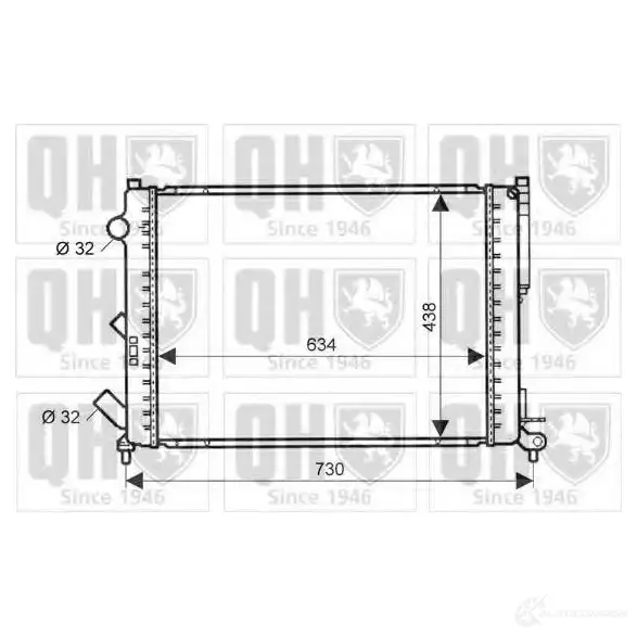 Радиатор охлаждения двигателя QUINTON HAZELL 670708 qer2094 5050438001662 7 FTYC