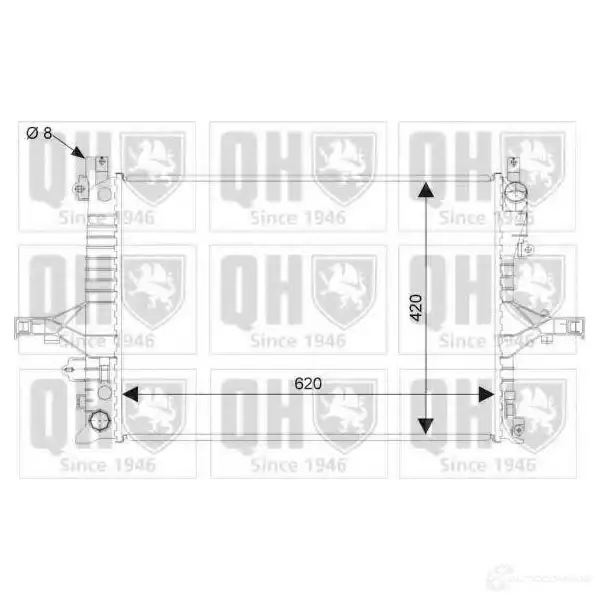 Радиатор охлаждения двигателя QUINTON HAZELL 5050438008838 670981 M LIR1 qer2371