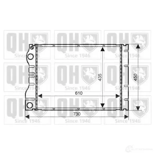 Радиатор охлаждения двигателя QUINTON HAZELL 5050438001693 0 0UY6U6 670711 qer2097 изображение 0