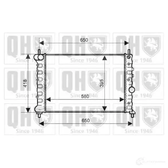 Радиатор охлаждения двигателя QUINTON HAZELL K 5DUJ 670781 qer2170 5050438006827