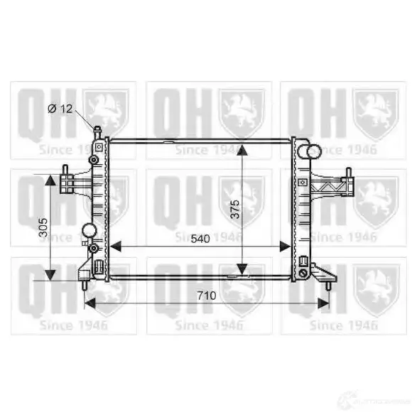 Радиатор охлаждения двигателя QUINTON HAZELL 5050438007732 qer2261 DI J7CLD 670871