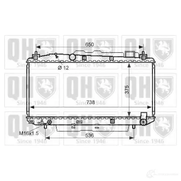 Радиатор охлаждения двигателя QUINTON HAZELL 671131 5050438135107 qer2521 6HV8 B4W