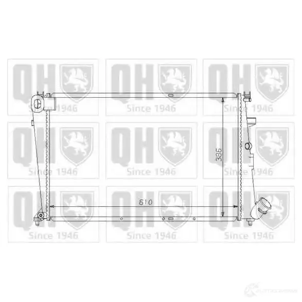 Радиатор охлаждения двигателя QUINTON HAZELL 670198 5016593397415 qer1502 ELTZ R10
