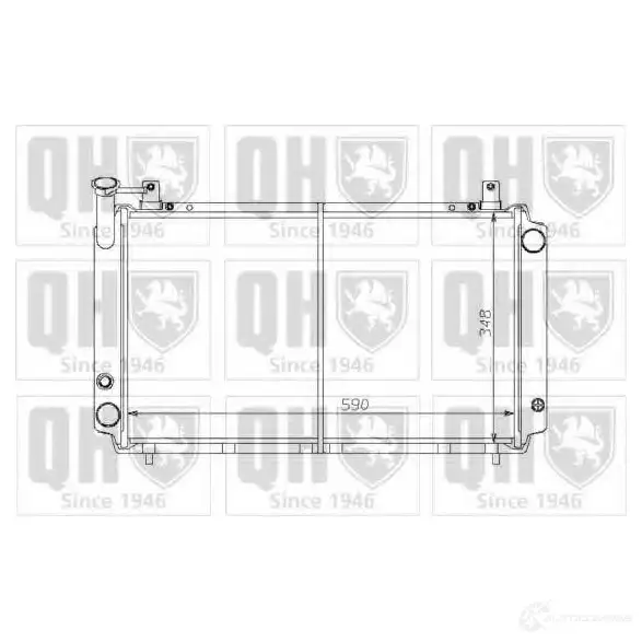 Радиатор охлаждения двигателя QUINTON HAZELL 5016593369771 qer1214 B7 344 669951 изображение 0