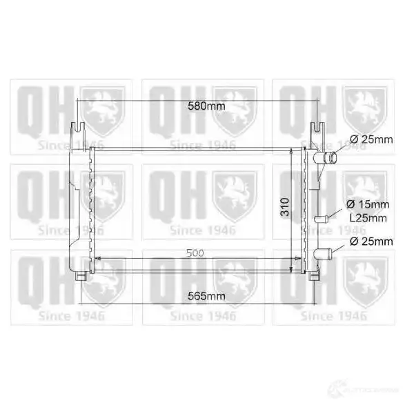 Радиатор охлаждения двигателя QUINTON HAZELL 5016593368781 669871 0TW6 X qer1102