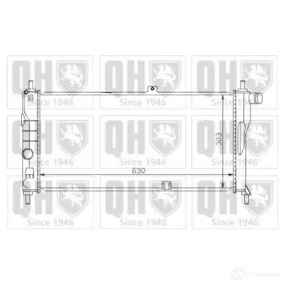Радиатор охлаждения двигателя QUINTON HAZELL qer1242 669973 5016593370012 K18J PO