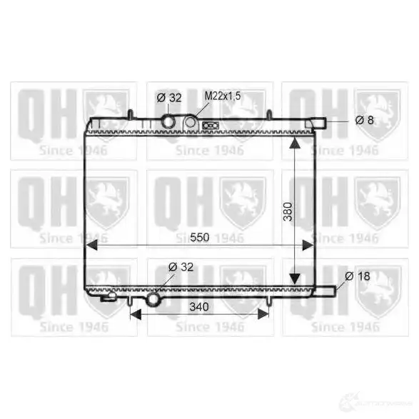Радиатор охлаждения двигателя QUINTON HAZELL 5016594016971 670529 S D3E7F qer1908