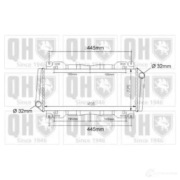 Радиатор охлаждения двигателя QUINTON HAZELL qer1101 M38QY Y 5016593368774 669870