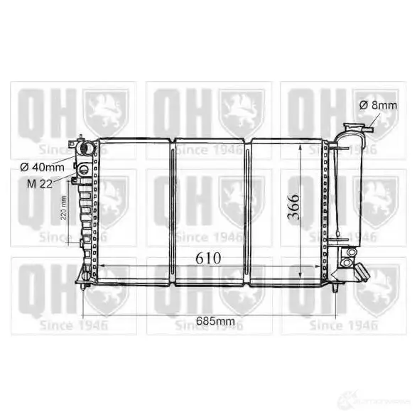 Радиатор охлаждения двигателя QUINTON HAZELL 0BVQ X 5016593368187 669825 qer1036 изображение 0