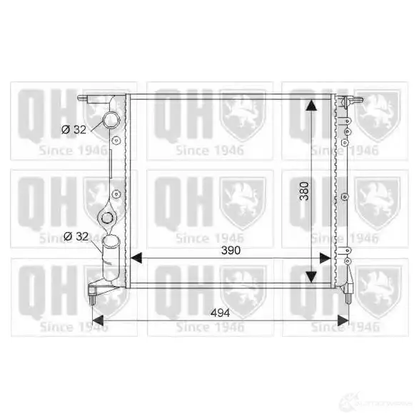 Радиатор охлаждения двигателя QUINTON HAZELL qer1328 670048 5016593370852 2 0Y6G изображение 0