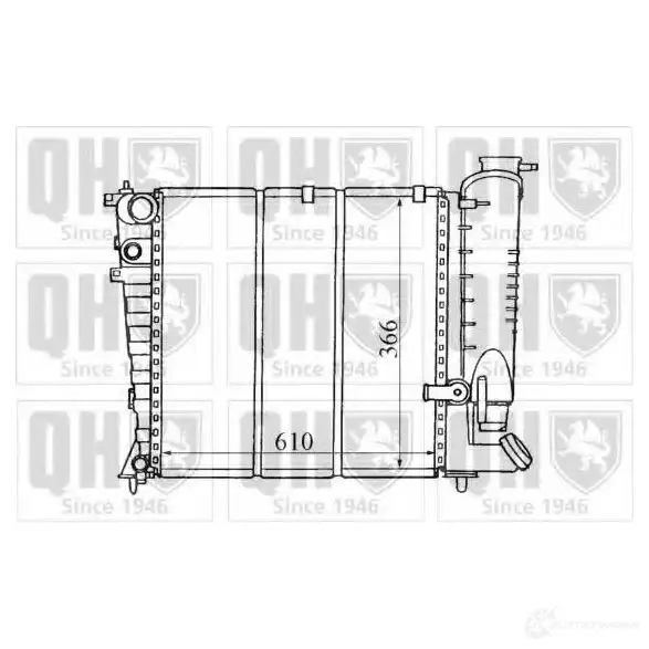 Радиатор охлаждения двигателя QUINTON HAZELL 5016593370357 qer1280 670007 N368 O5