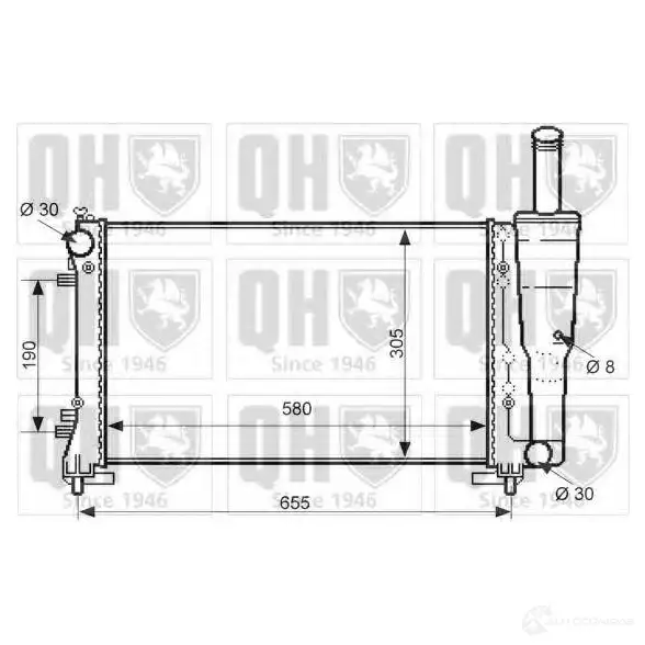 Радиатор охлаждения двигателя QUINTON HAZELL 670995 5050438133745 qer2385 QF N4O