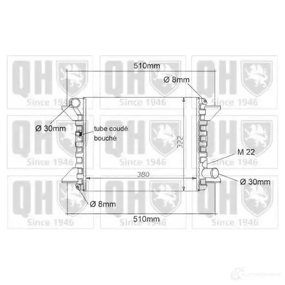 Радиатор охлаждения двигателя QUINTON HAZELL qer1031 669821 TUA0U 9W 5016593368132