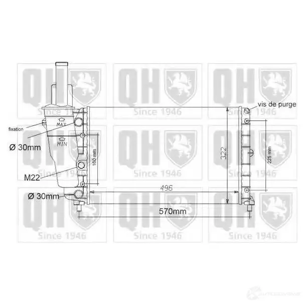 Радиатор охлаждения двигателя QUINTON HAZELL 2YVX 20T qer1091 669862 5016593368699