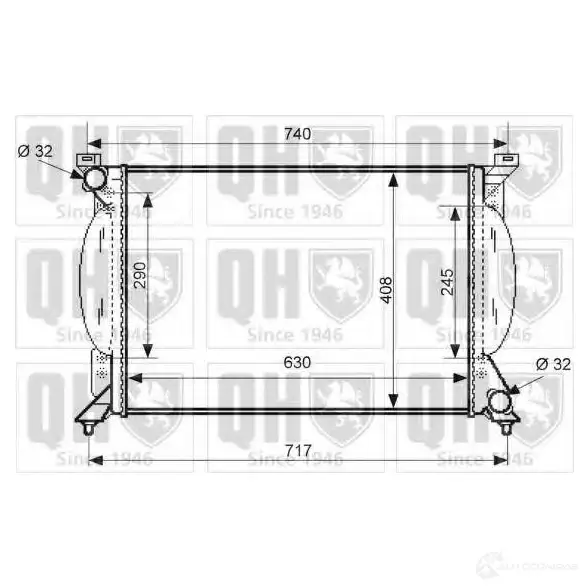 Радиатор охлаждения двигателя QUINTON HAZELL qer2536 ANEL QWH 5050438135251 671146