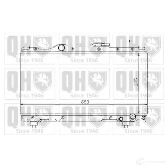 Радиатор охлаждения двигателя QUINTON HAZELL O EQJF2X qer1393 670097 5016593371576