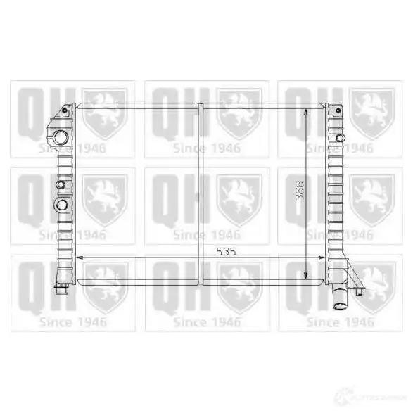 Радиатор охлаждения двигателя QUINTON HAZELL 5016593371989 DQ5AS Y qer1431 670134