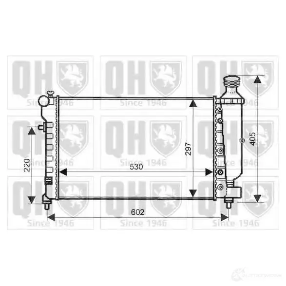 Радиатор охлаждения двигателя QUINTON HAZELL WMF 9JIJ qer2088 5050438001600 670702 изображение 0