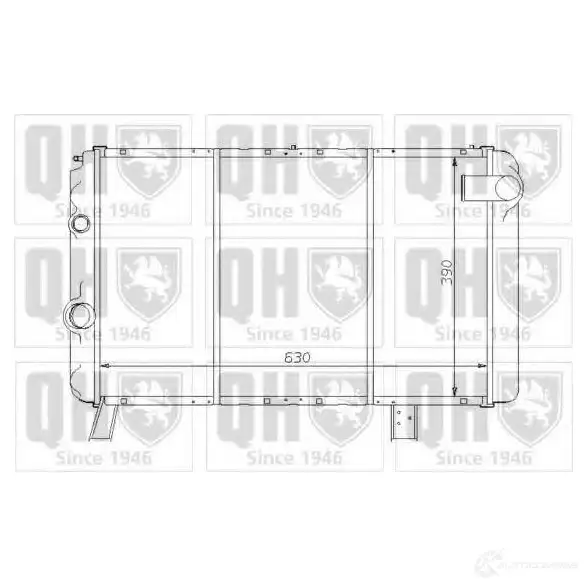 Радиатор охлаждения двигателя QUINTON HAZELL qer1272 8J FP3VB 5016593370289 670000